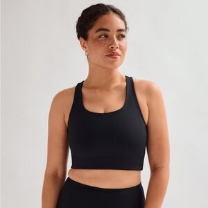 Girlfriend Collective Paloma Razorback Black Sports Bra